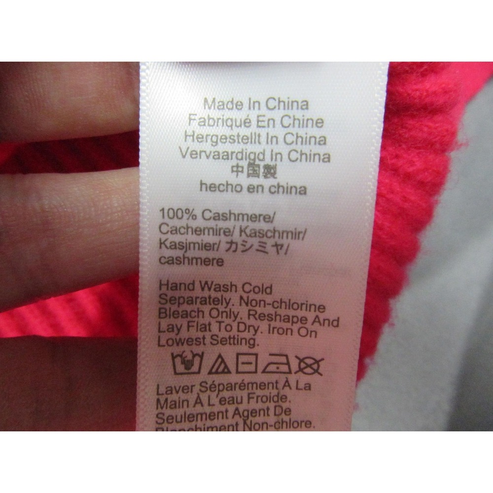 J.Crew Sweater Womens XL Pink Cashmere Mock Neck Pullover Ribbed Fair Trade Cert - Picture 7 of 15